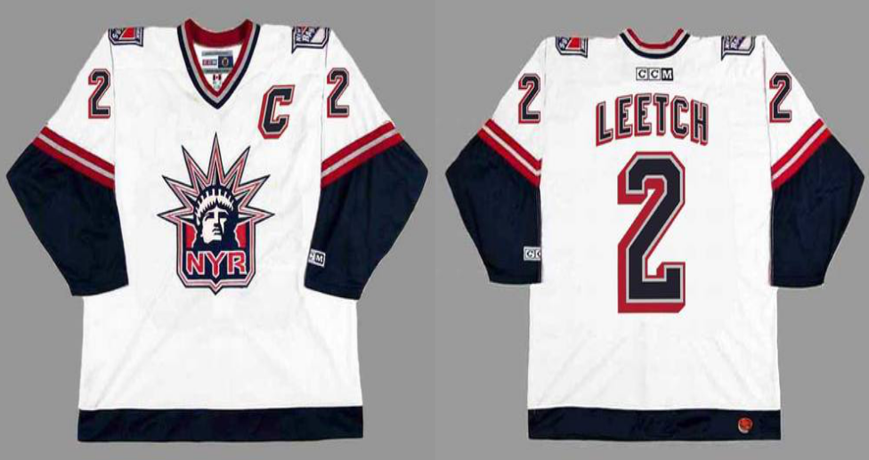 2019 Men New York Rangers 2 Leetch white CCM NHL jerseys